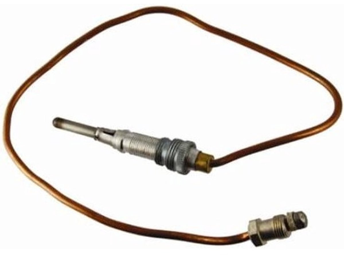 Universeel Thermokoppel - Vervangend Onderdeel - Veiligheidsbesturing - Push-in Clip - 914 cm - Zilver