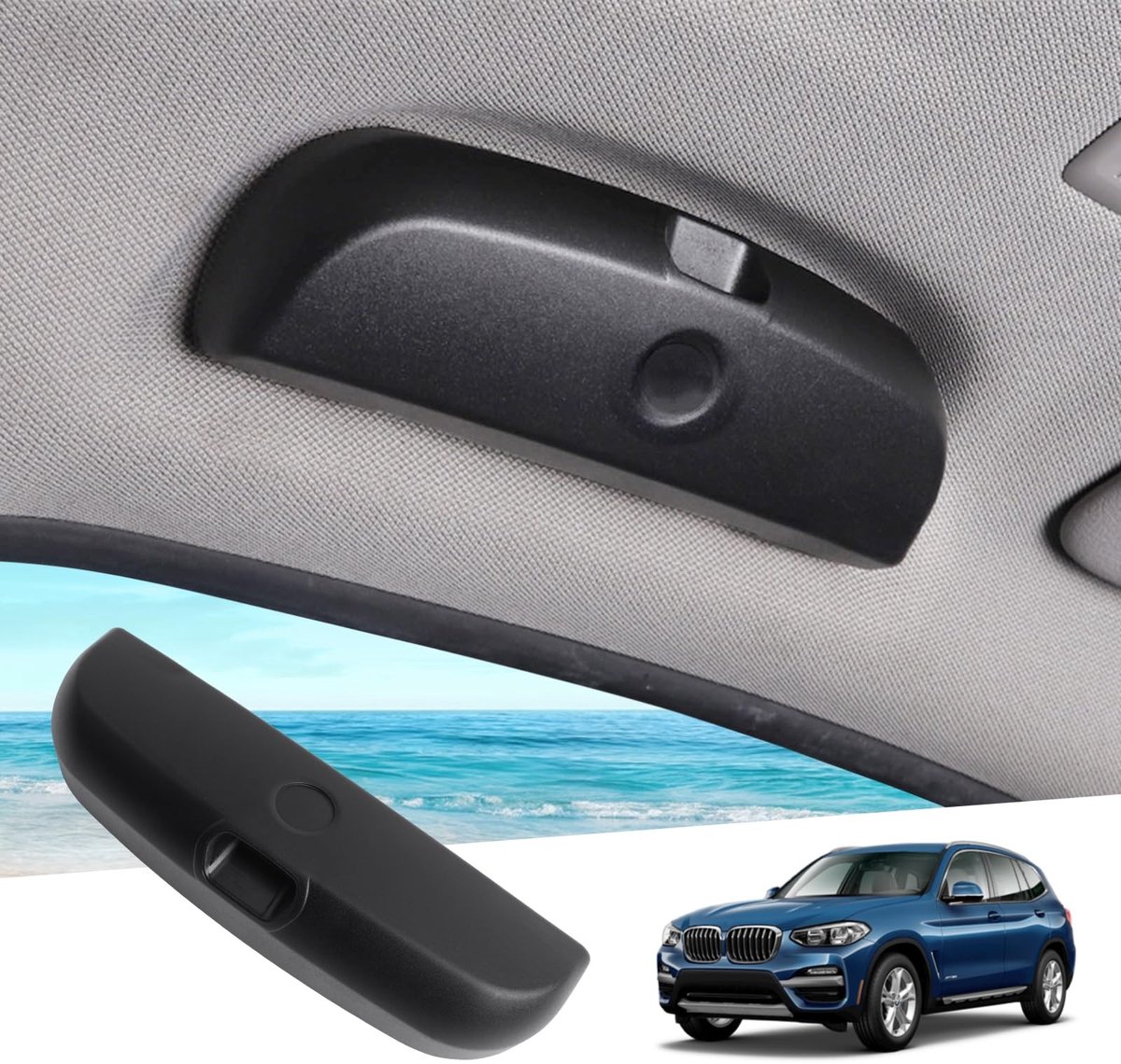 Zonnebrilhouder voor auto - Organizer in zwart