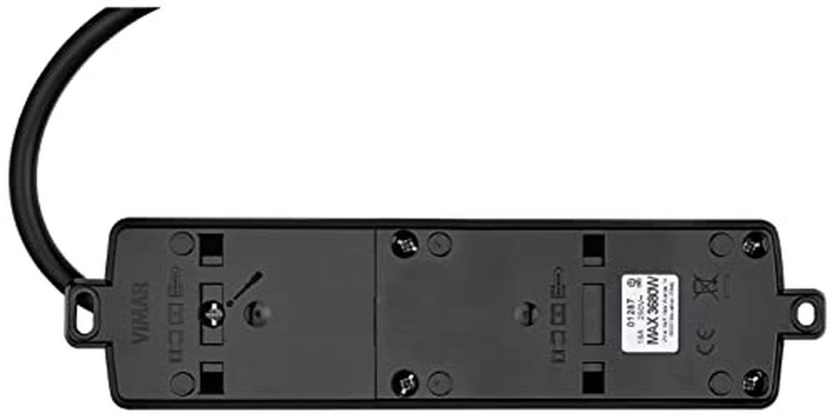 Meerdere Stekkerdoos met 3 Universele Stopcontacten - 2 m Kabel