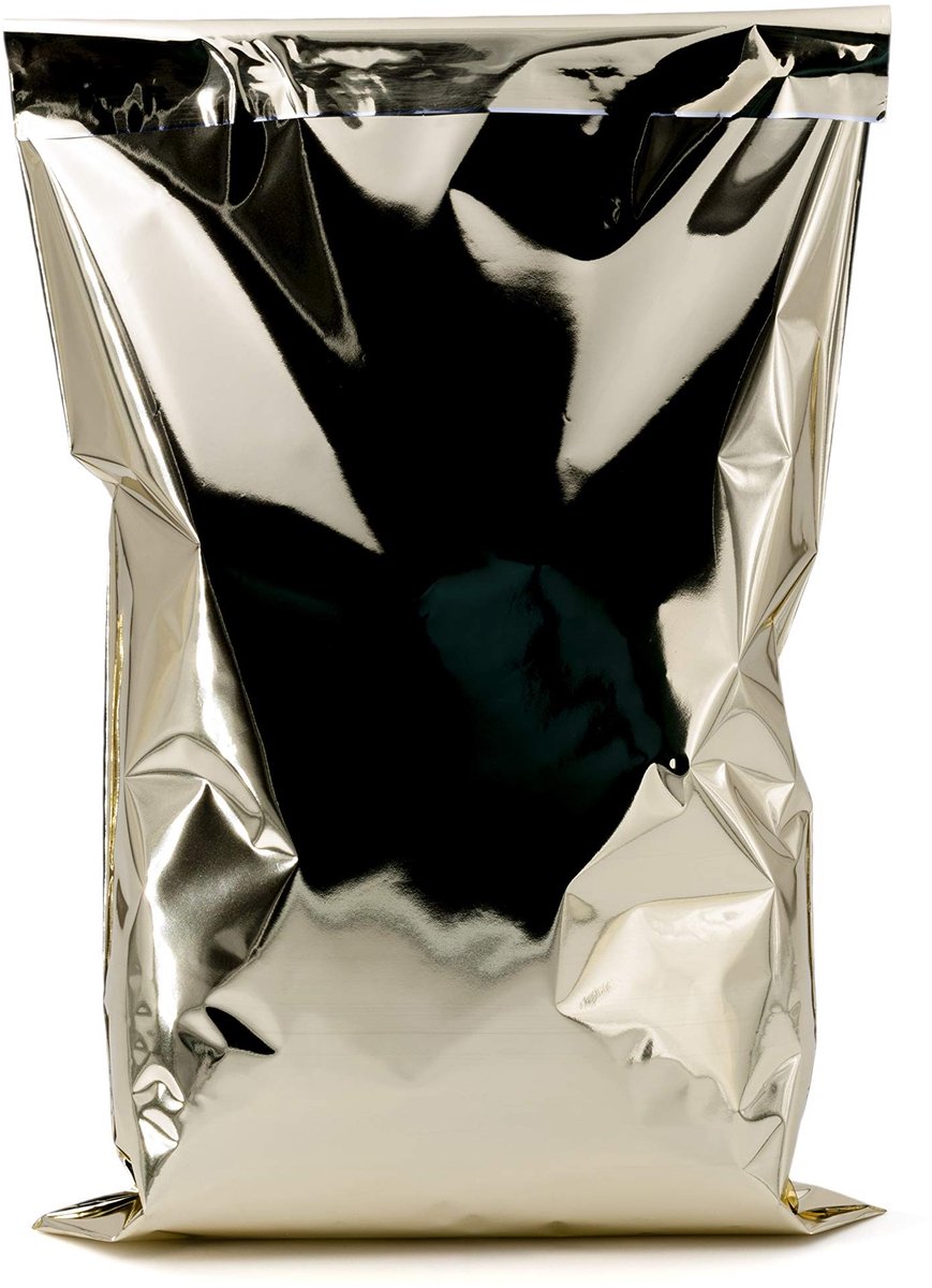 Giftbags met zelfklevende flap - Goud - 50 stuks