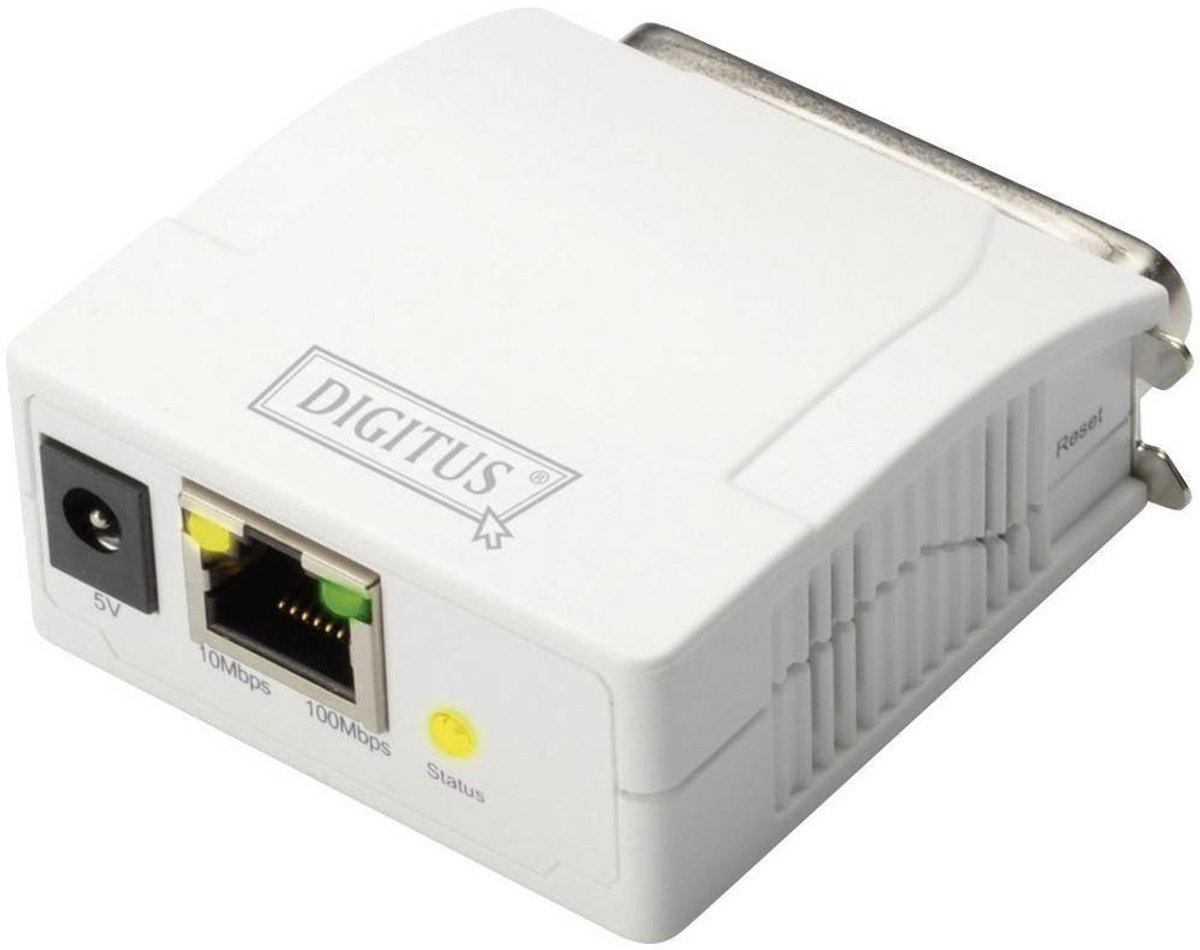 Fast Ethernet Print Server - Parallel Port, 1x RJ45, Wit