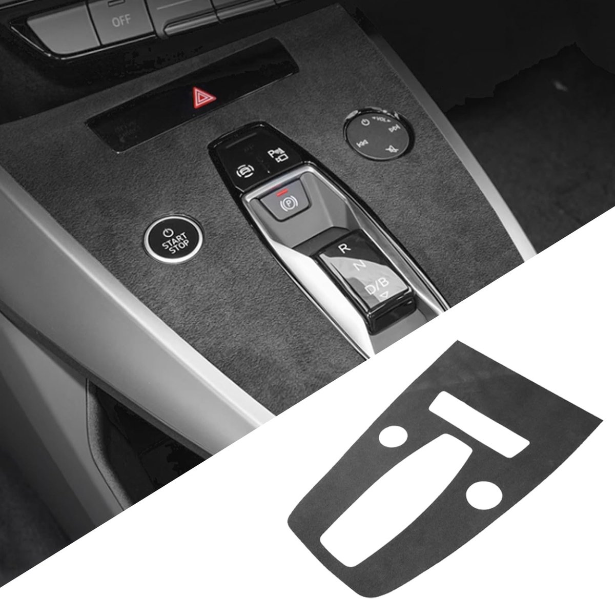 Flanellen bedieningspaneel voor Audi Q4 Etron - Zwart
