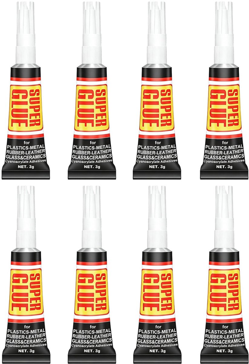 Superlijm Set van 8 x 3g - Extra Sterk en Flexibel