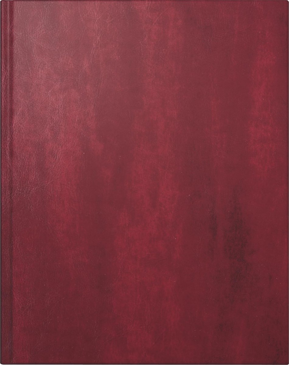 Boek Kalender 2026 - Faux leer, roodbruin