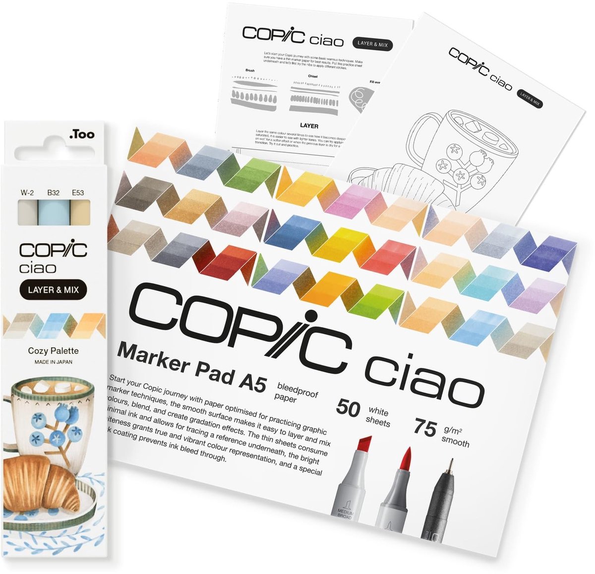 Ciao Marker Starterset - 3 Kleuren met Papier en Oefenblad