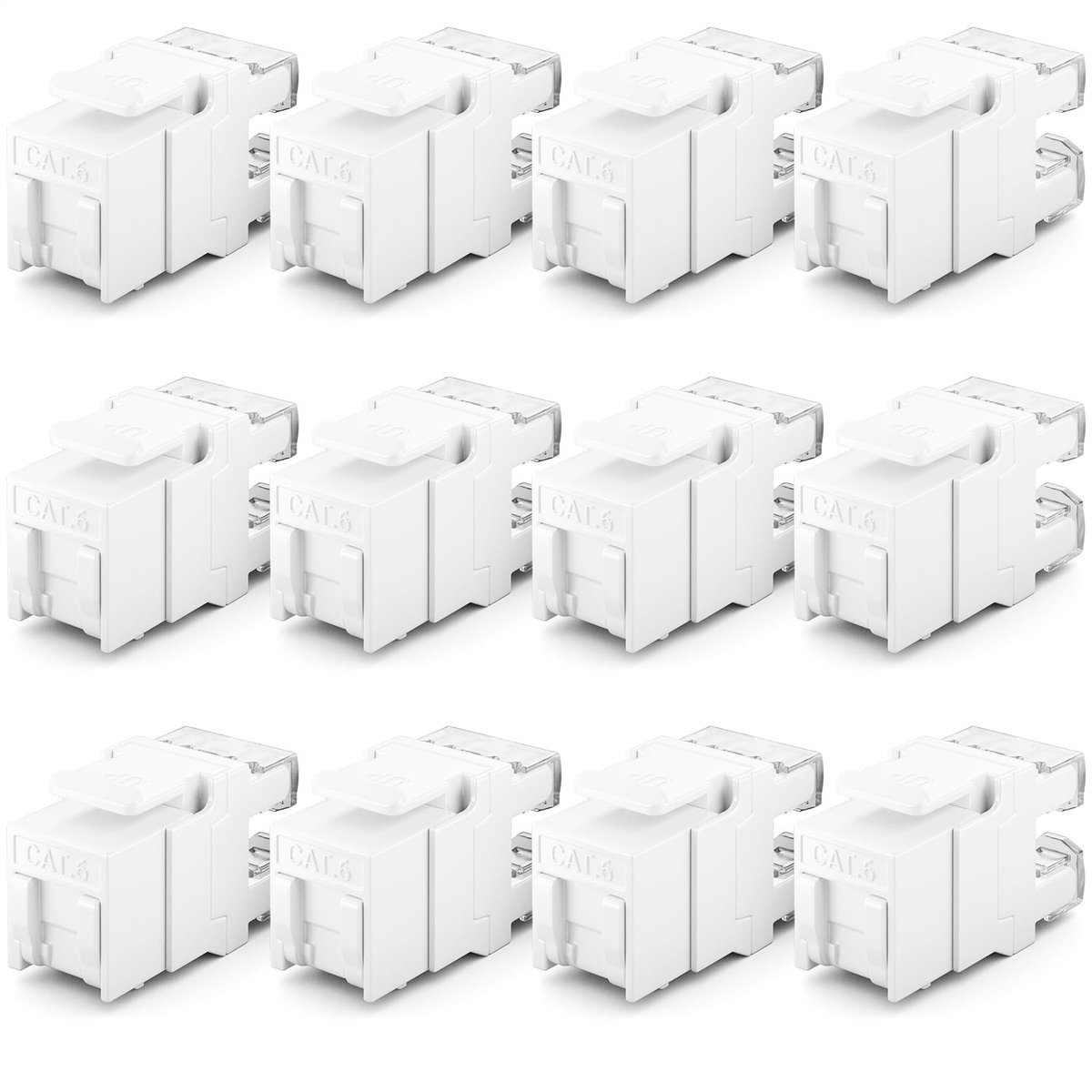 CAT6 Keystone Jack Module RJ45 - Set van 12 Stuks