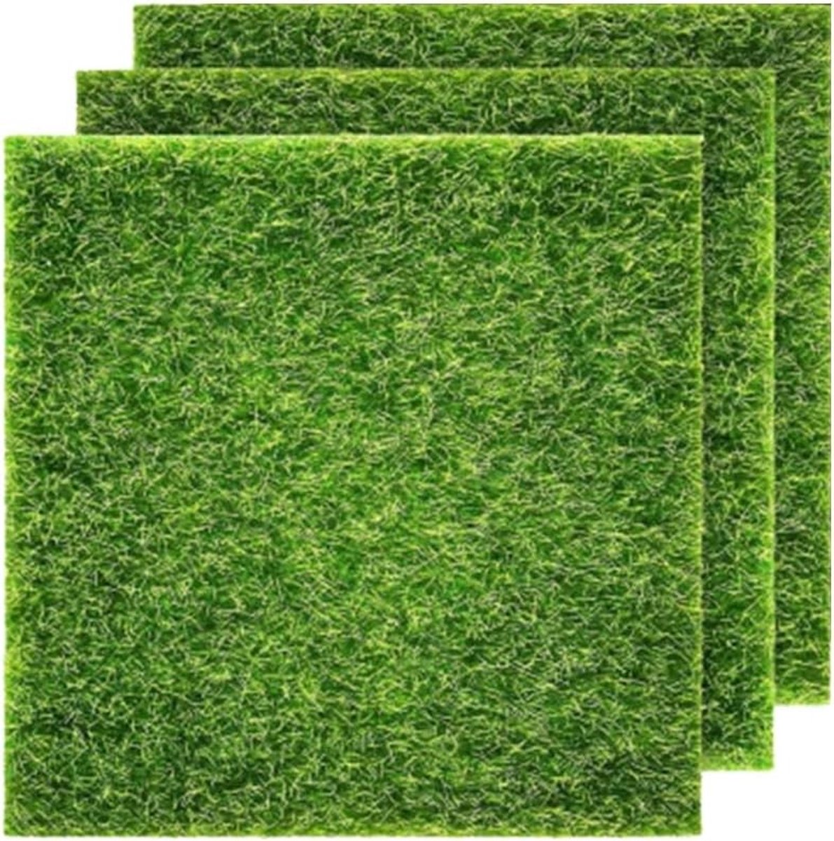 Miniatuur Mos Kunstgras Tapijt voor Binnen en Buiten, Micro Landschap Decoratie voor Tuin en Patio, 15 x 15 cm, Groen Kunstgras voor Mini Tuinen en Decoratieve Projecten