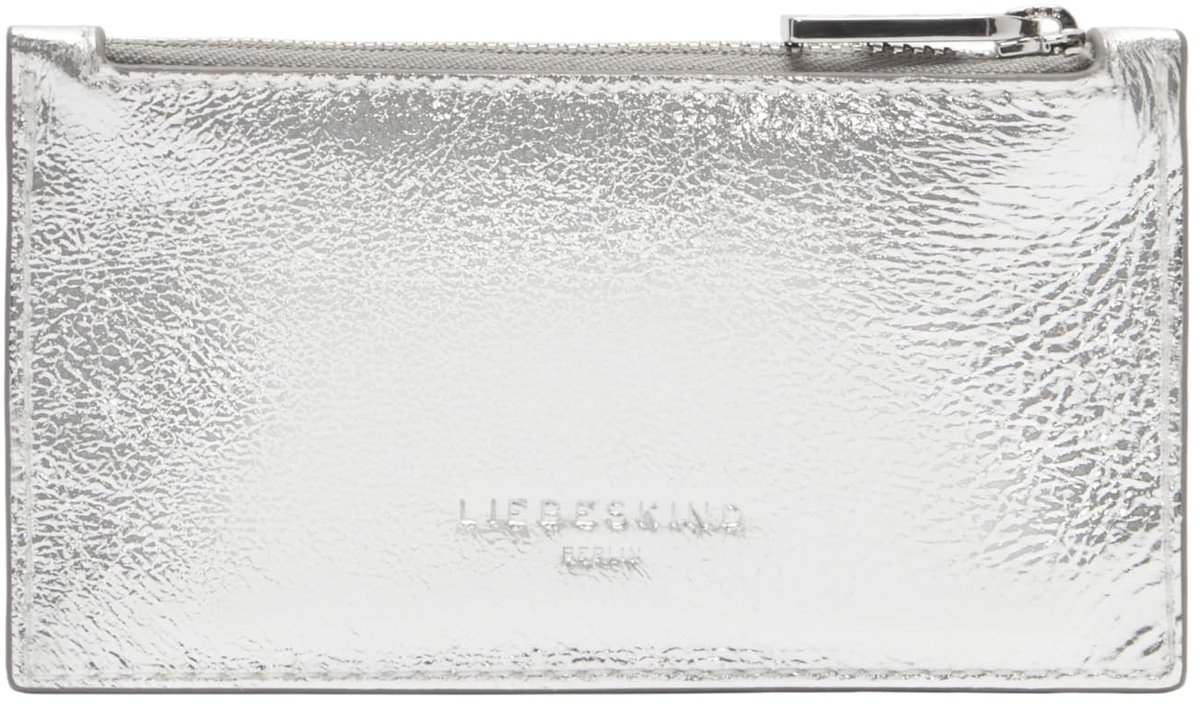 Leren Kaartenhouder - Metallic Zilver