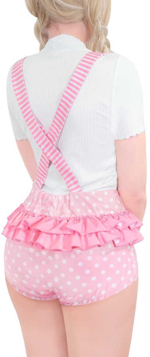 Dungarees met Rimpel Details - Schattige Korte Overalls - Roze