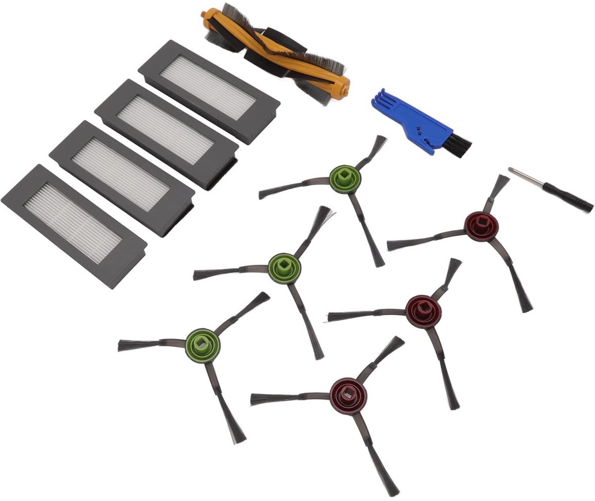 Accessoire Set voor Robotstofzuiger - Vervangborstels en filters - 4 Stuks