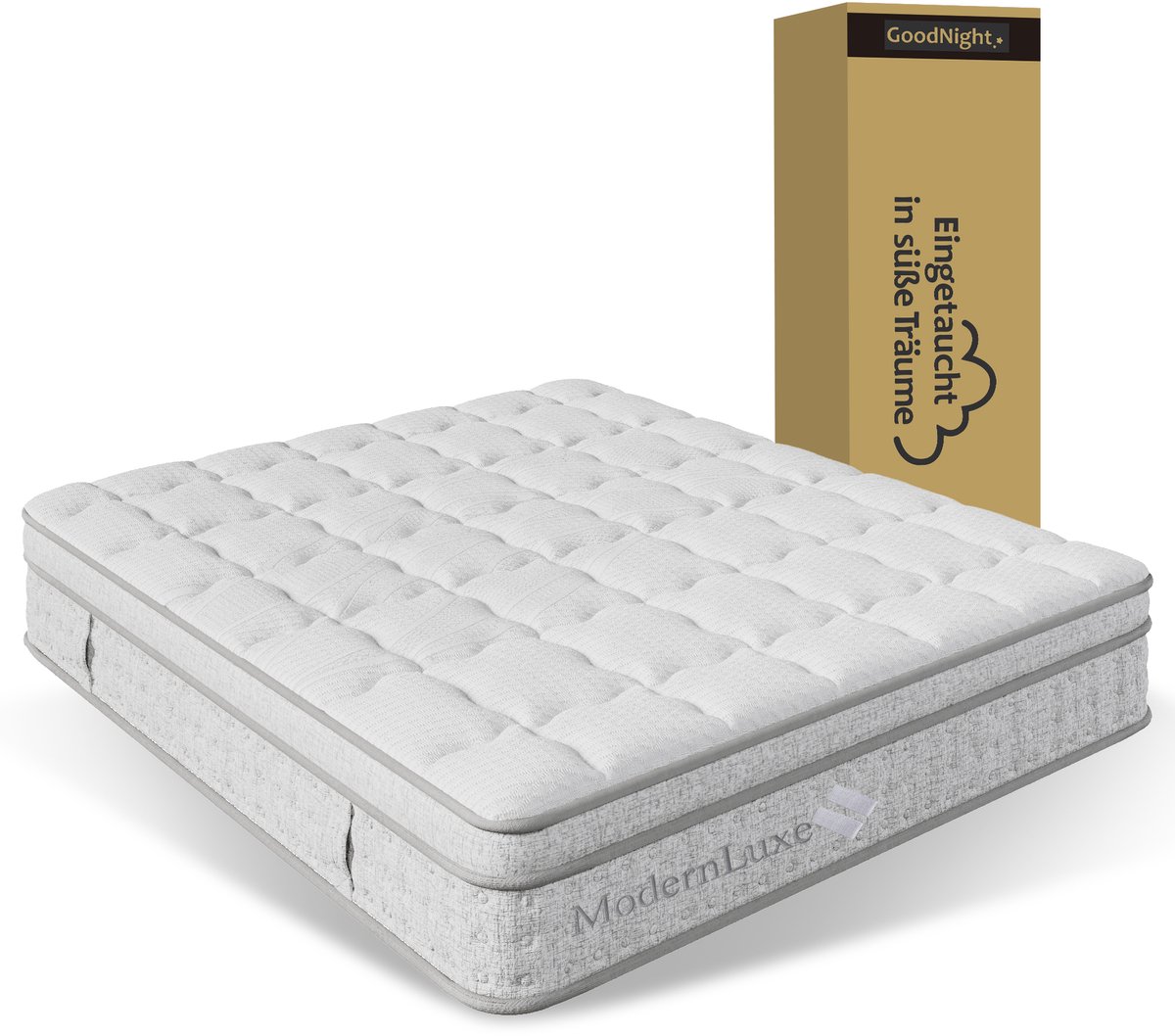 Matras - 140x190cm - H3 Gemiddelde Hardheid - 25cm dik - Ergonomisch - Koudgeschuimd schuim - Elastisch en ademend - Comfort - Wit