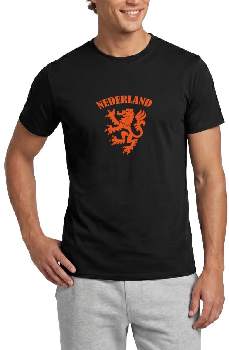 Nederland Voetbal Shirt Nederland Leeuw T-Shirt Heren