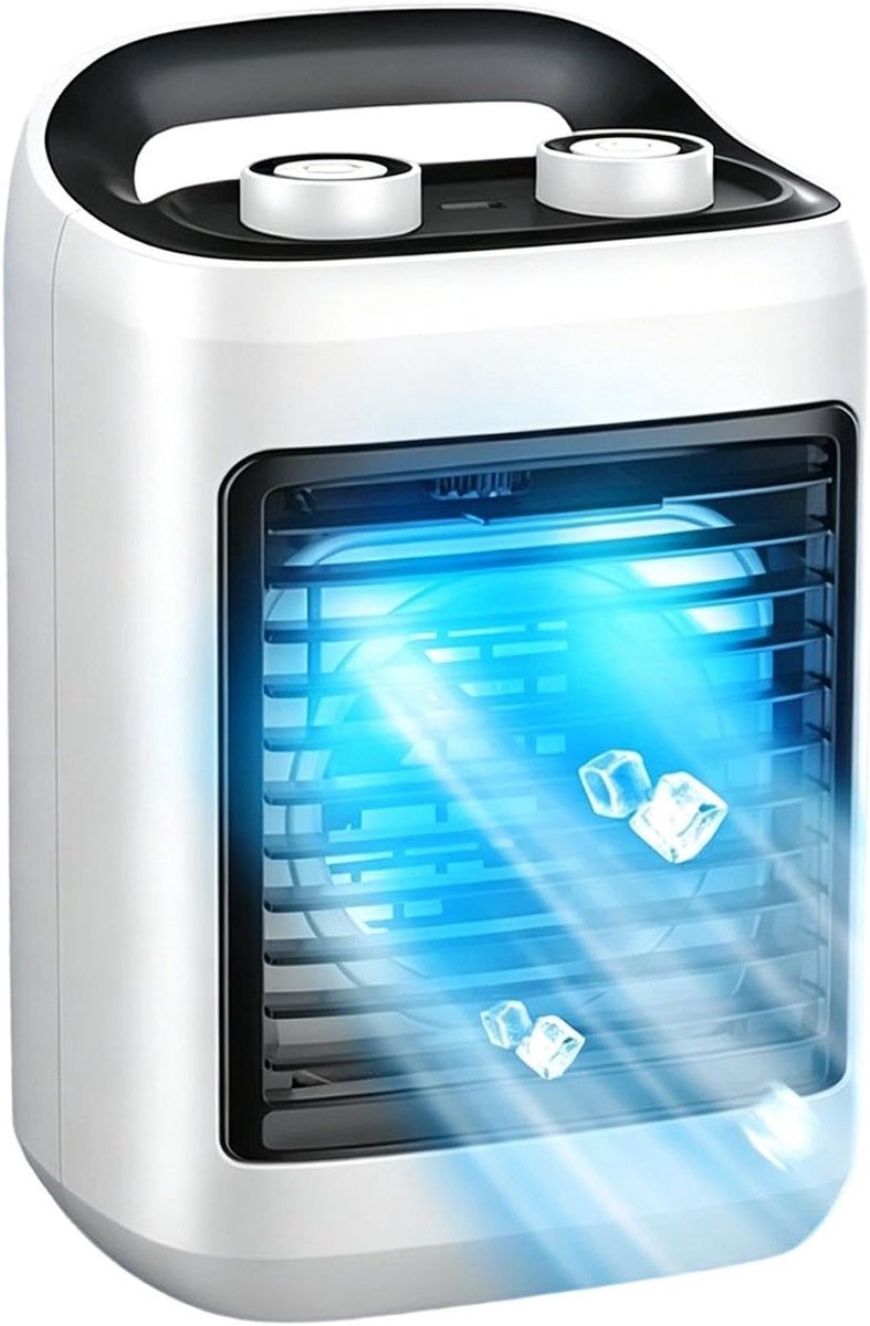 Draagbare Airco Ventilator - Mini Koeler USB - Persoonlijke Koeling - Verdampingskoeltechnologie - 180 ml tank - Wit