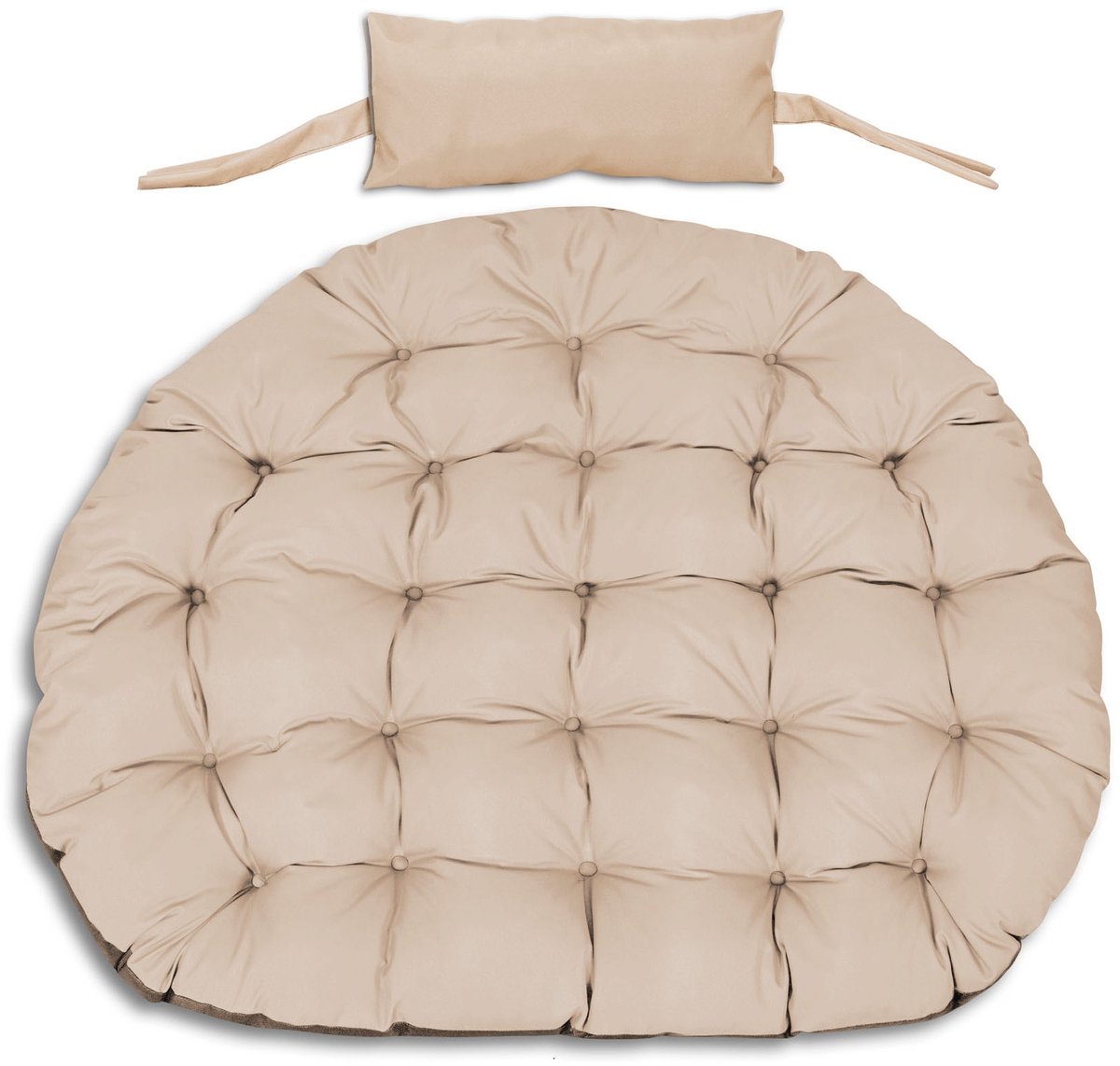AIO Factory Serie - Tuinstoelkussen - 120 cm - Waterdicht Cappuccino - Silicoon Vulling