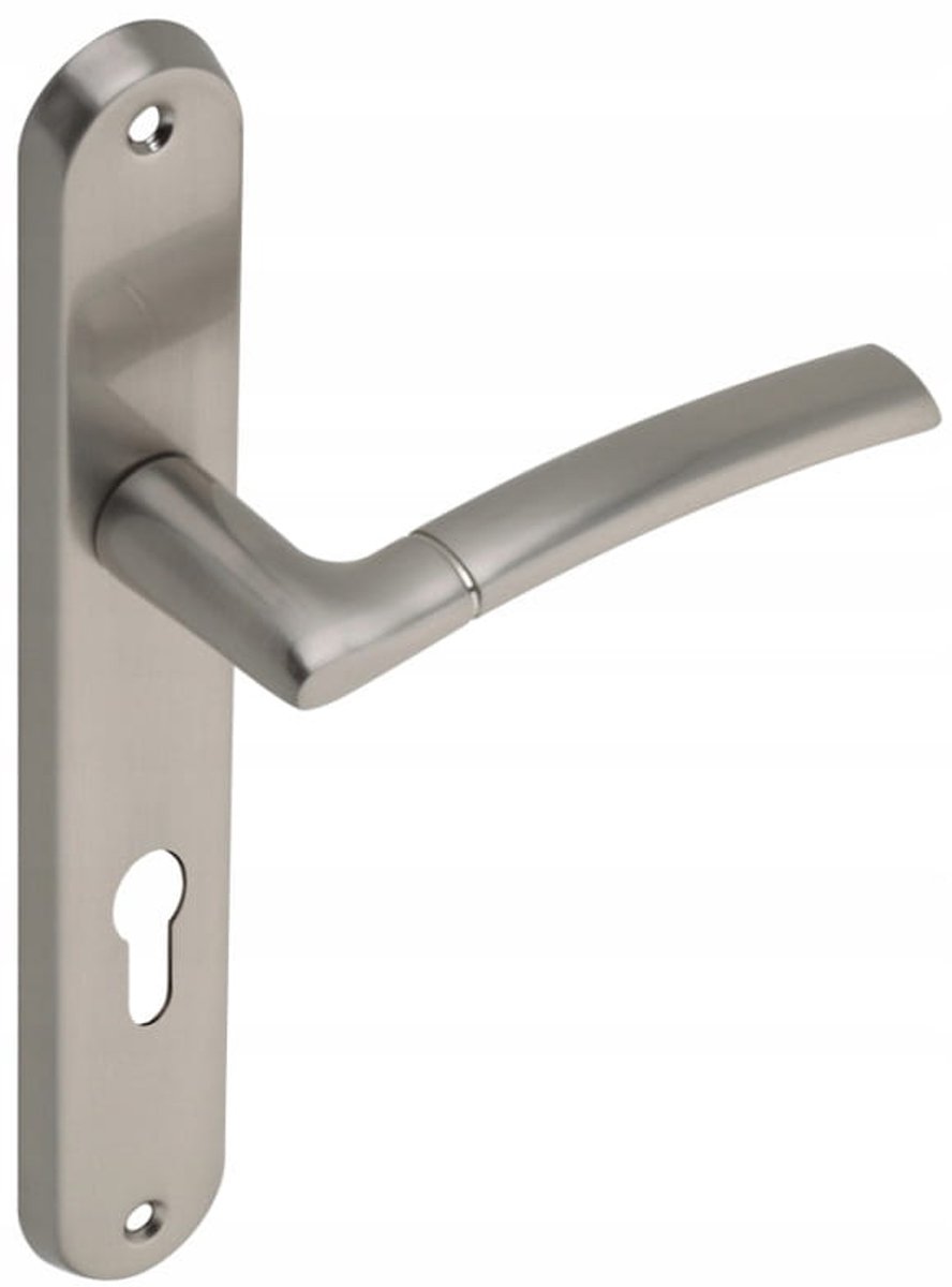 Gamet Adular DH-96A Serie - Deurklink - Langschild - Borstwering Cilinder - Geborsteld Nikkel
