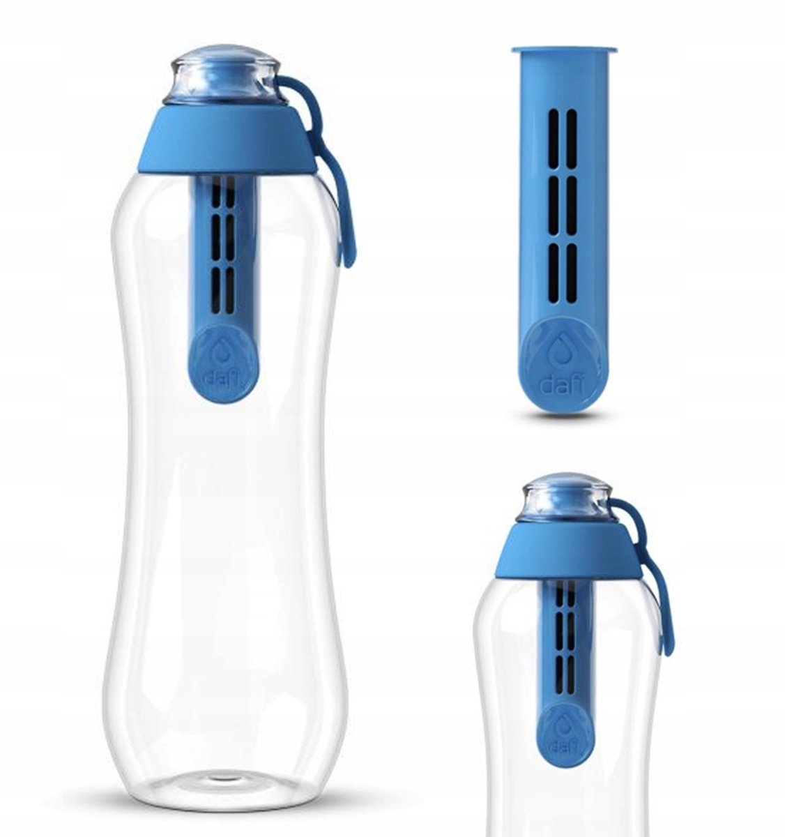 Dafi Serie - Waterfles met Filter - Blauw - 0,5L - Inclusief Filter
