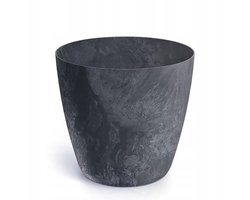 Prosperplast Mate Beton Effect - Plastic Bloempot - Antraciet - 19,8 cm - Industrieel Ontwerp
