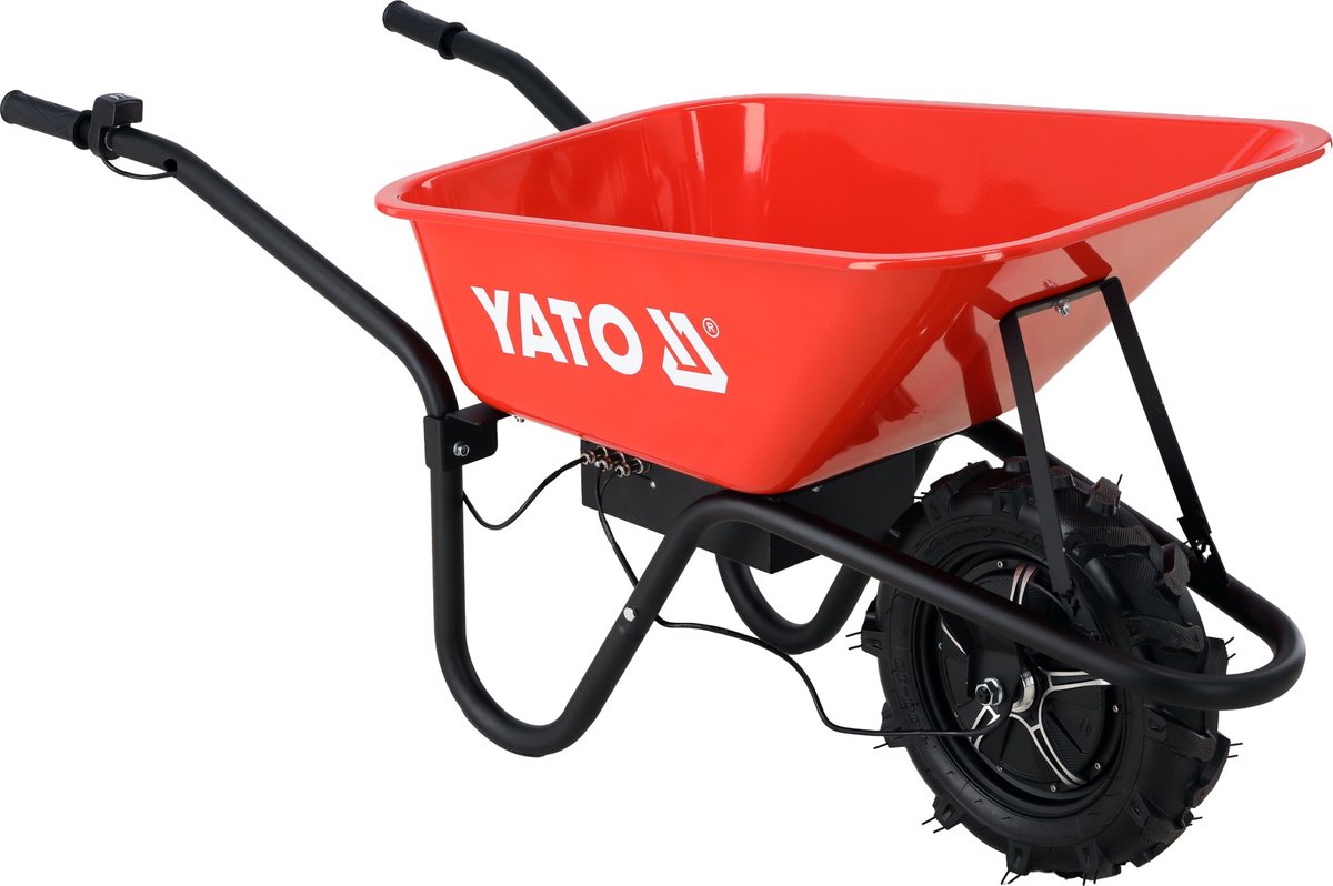 YATO YT-86097 Elektrische Kruiwagen – 500W Borstelloze Motor – Draagvermogen 150 kg – Accu Kruiwagen met Achteruitversnelling – Tot 8 Uur Werktijd – Inclusief Oplader
