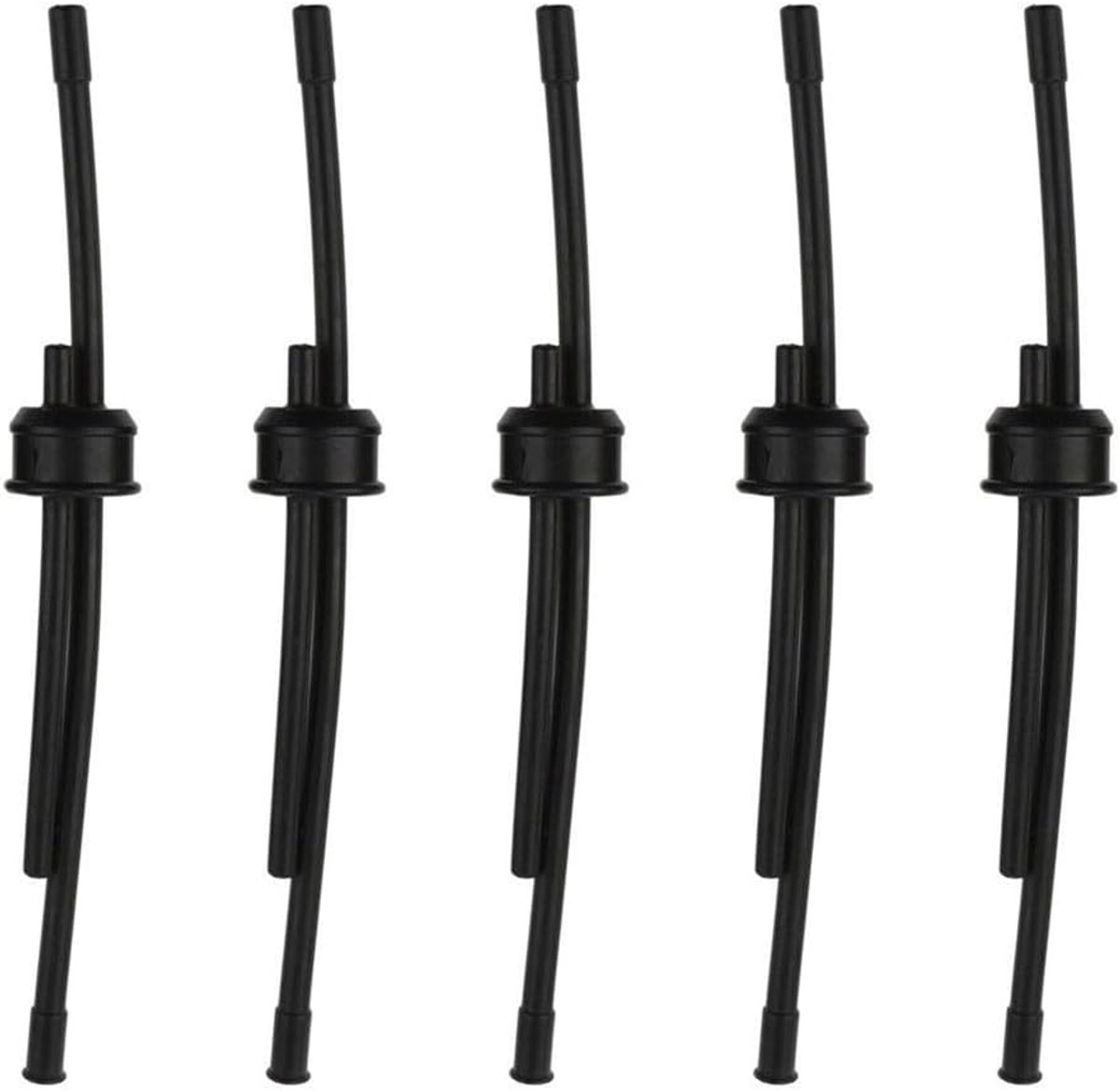 Brandstofslang Set - Benzineleiding Onderdeel - Tuingereedschap Reparatie - Oliebestendig Materiaal - 5 Stuks 184 mm - Zwart