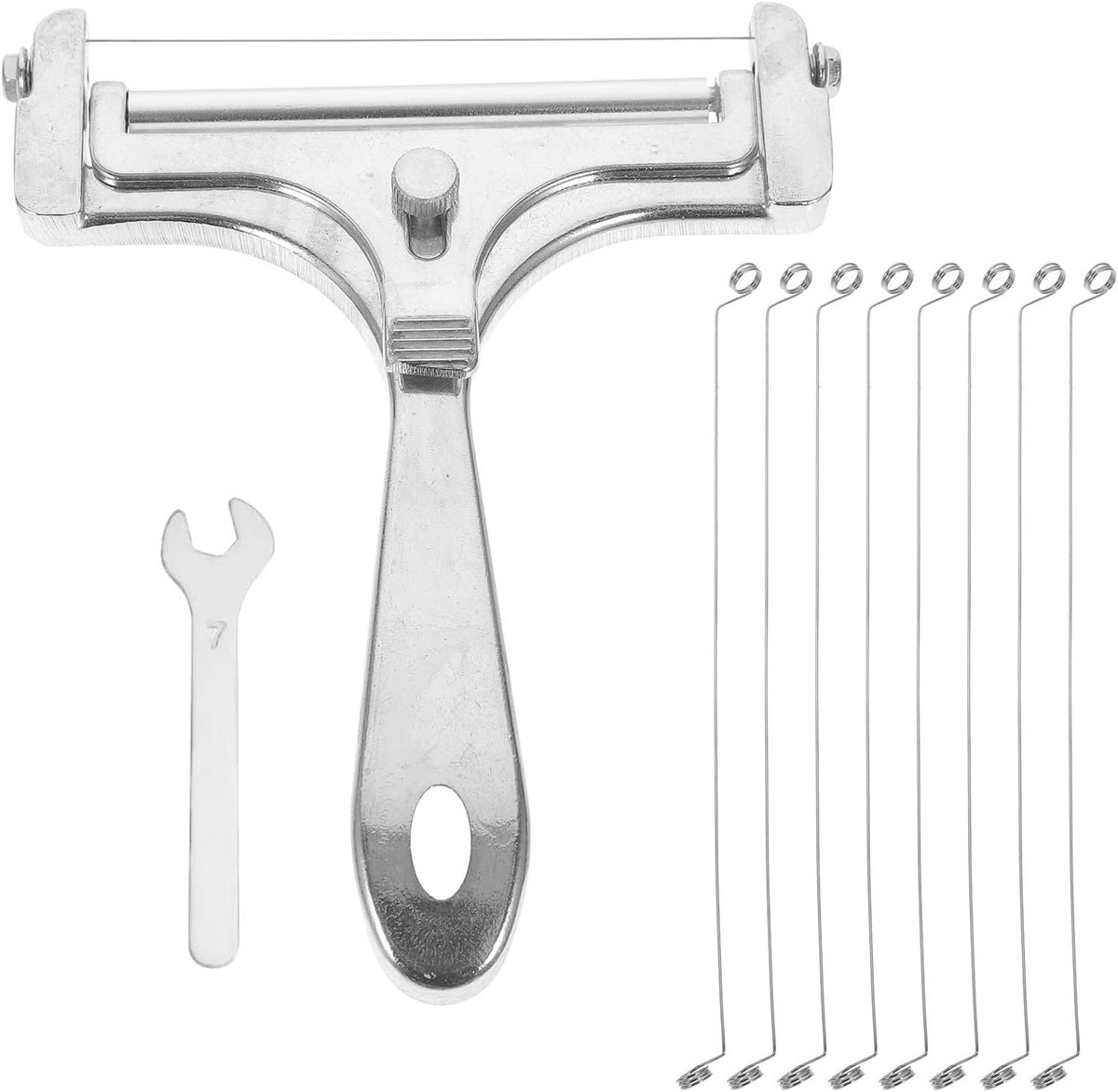 Kaassnijder Set - Draad Snijder - Keuken Gebruik - Vervangende Draden - 15 cm - Zilver