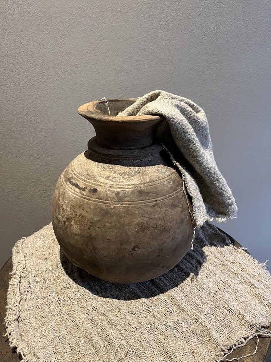 Nepalese houten pot Bol- Woondecoratie- Landelijk- Stoer sober- Moederdag- Kerst- Sint