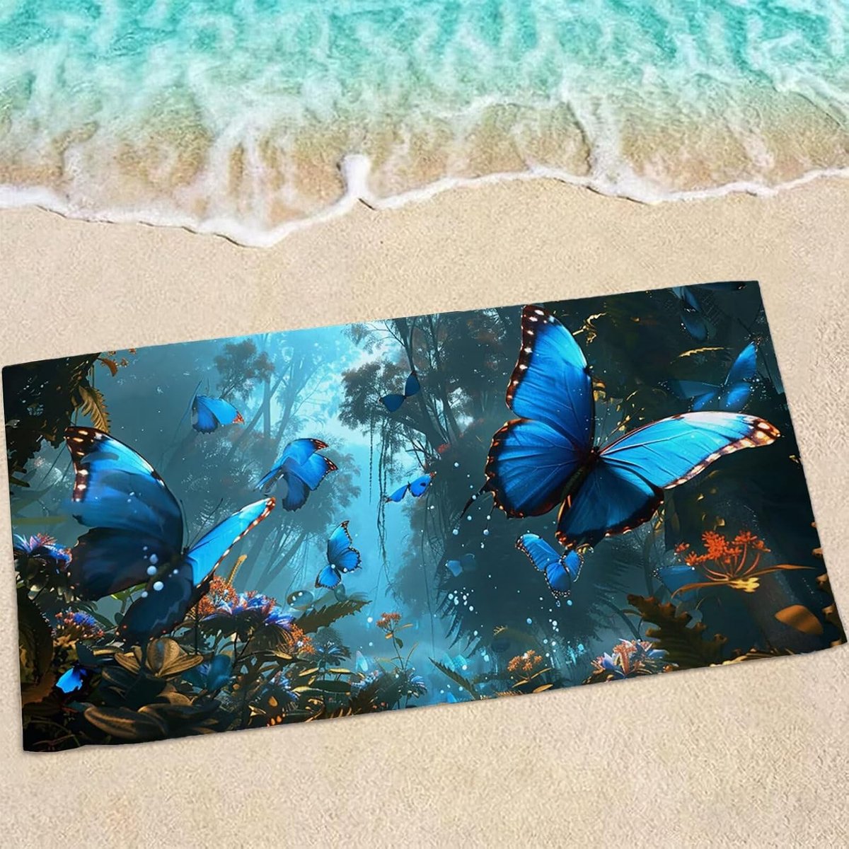 Strandhanddoek XXL - Strandlaken Microvezel - Ontspannen op het strand - Sneldrogend en za