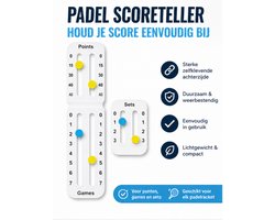 Chipa - Padel Score Teller – Wit – Racket Scorekeeper – 2-delige Scorehouder voor Padel & Tennis – Scorekeeper Padel en Tennis - Eenvoudig te Bevestigen - Padelaccesoires - Tennisaccesoires - Padelscoreteller - Padel scorebord - Padel scoreteller
