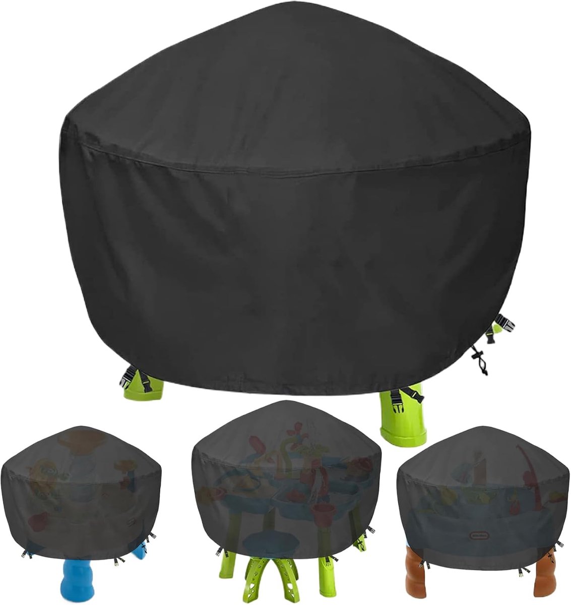 Watertafelhoes - Zandtafelhoes Afdekhoes - Buitenspeelgoed Beschermen - Waterdicht Stofvrij - 91 x 71 x 45 cm - Zwart