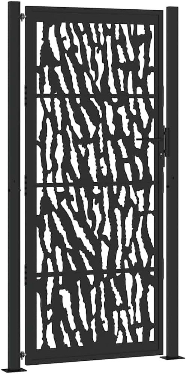 Tuinpoort Staal - Hekdeur Buiten - Toegang Afscheiden - Verzinkt Poedercoating - 100 x 200