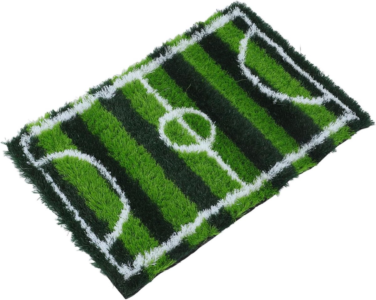 Kunstgras Tapijt - Voetbalveld Kleed - Kinderen Laten Spelen - Antislip Ondergrond - 60x40 cm - Groen