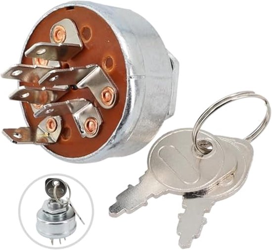 Contactstartschakelaar met sleutel - Ontstekingsstarter grasmaaier - Tractor starten - Duurzaam metaal - 6x4x4 cm - Zoals afgebeeld — afbeelding 4
