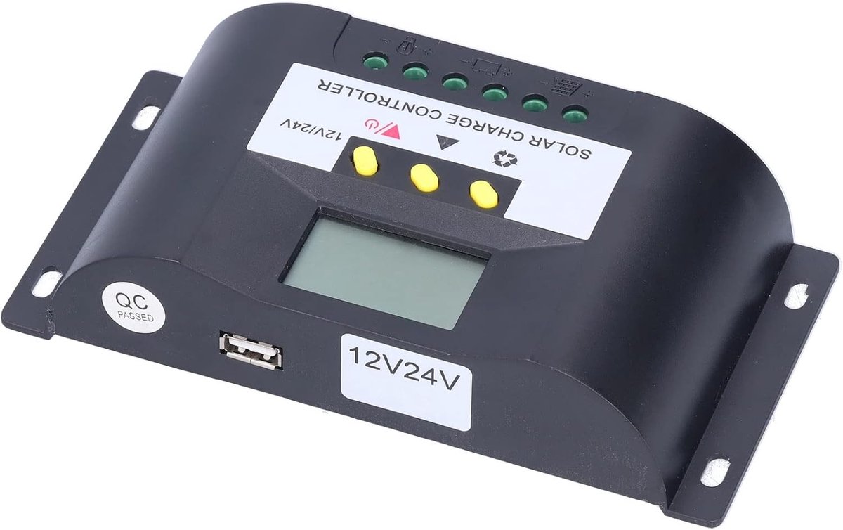 Intelligente Solar Laadregelaar - Zonne-energie Controller - Energie Management - Instelbare Timer Modi - 60A - Meerkleurig