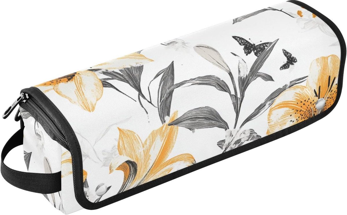 Reistas Haargereedschap - Opbergtas Stijltang - Haarstyling Onderweg - Inclusief Hittebestendige Mat - 37 x 31.5 x 7.6 cm - Wit