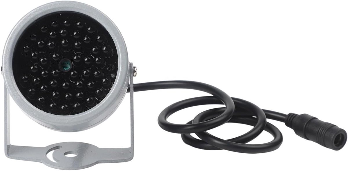 Infrarood Illuminator - Nachtzicht Lamp - Bewakingscamera Verbeteren - 48 LED Array - 10 meter bereik - Zilver