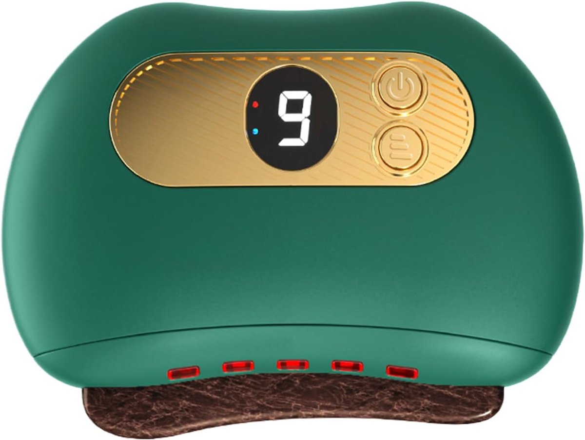 Nek Massager - Gezichts Schraper - Spierontspanning - Drievoudige Schraperkop - 15.5 x 13.5 cm - Wit