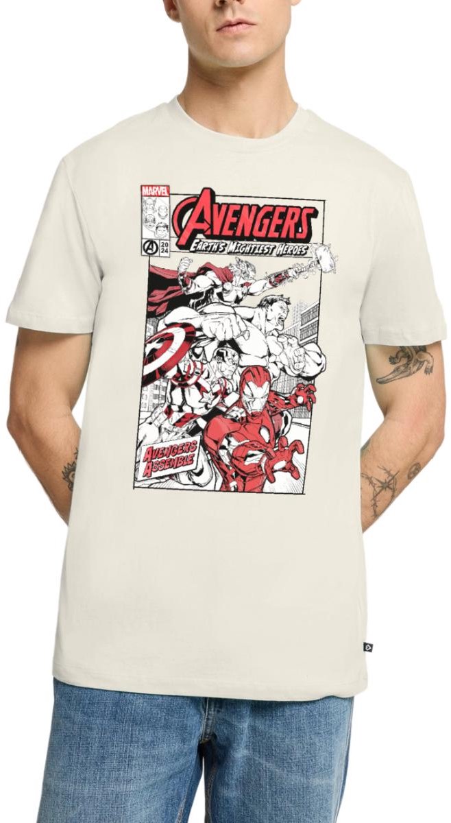 Avengers Earths Mightiest Heroes Comic Premium T Shirt Heren