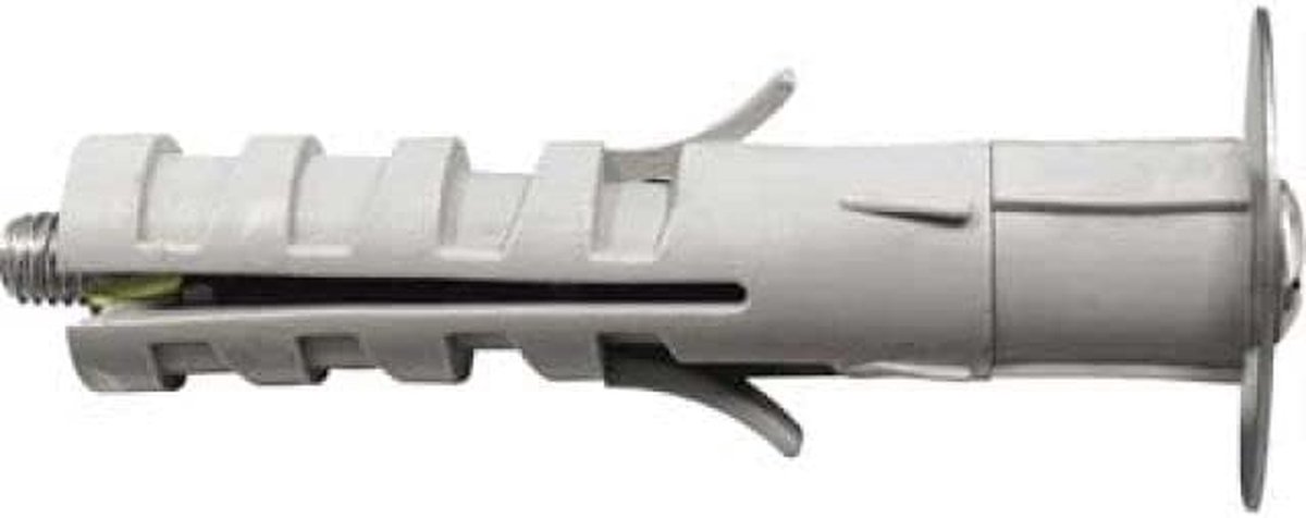 Verlengde pluggen - Muurankers pluggen - Gaten dichten - Met schroef - M5 12x55 mm - Grijs