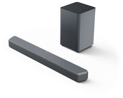 PHILIPS TAB5601/10 - 2.1-kanaals Soundbar - Draadloze Subwoofer - 290W Vermogen - DTS Virtual:X - Dolby Digital Plus - Bluetooth 5.4 - HDMI ARC - USB Audio - Wandmontage - Gun Metal