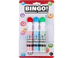 Bingo Dabbers 3 Stuks – Rood, Groen & Blauw – 40 ml per Dabber – Markeer Nummers voor Bingo Spel – Engelhart