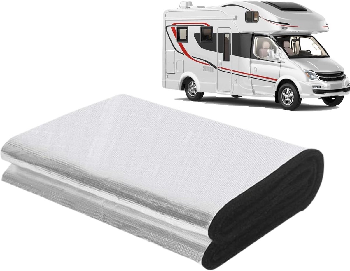 Auto Accu Deken - Batterij Isolatiehoes - Bescherming Koude Winter - Vuurbestendig Flexibel Materiaal - 102x18 cm - Aluminium