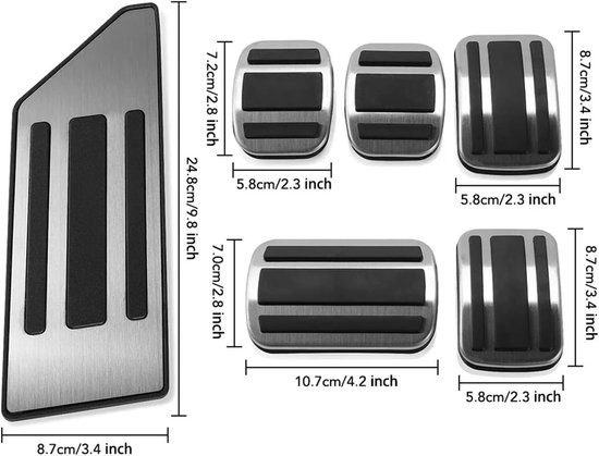 Pedaalhoezen Auto - Pedaalrubbers Rem Gas - Verbeterde Rijveiligheid - Antislip Ontwerp - 4 Stuks MT - Metaal — afbeelding 5