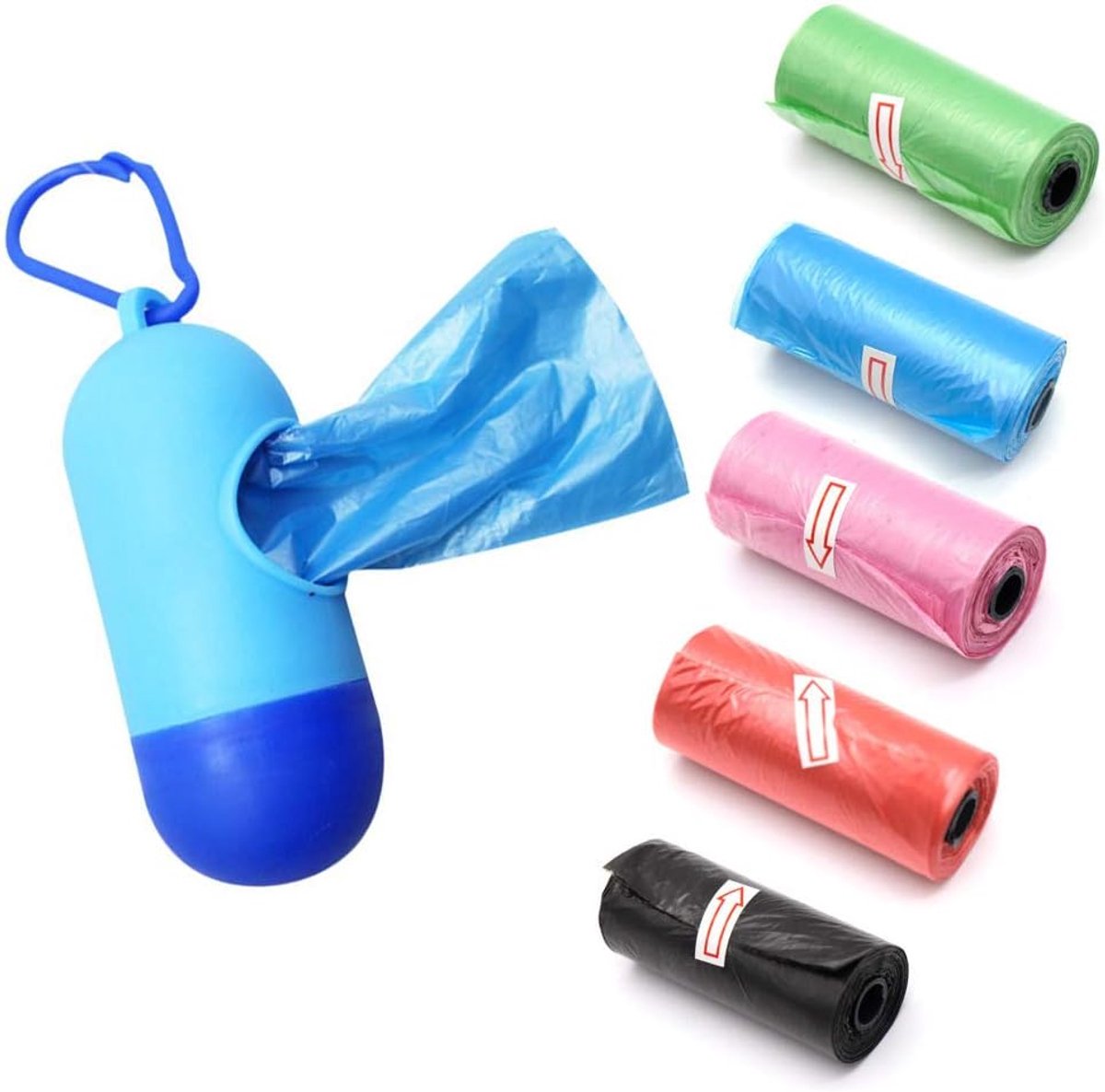 Babyluiertas Dispenser - Afvalzakhouder Baby - Babyverzorging Onderweg - Met Knoopdesign - 11 x 4 cm - Blauw