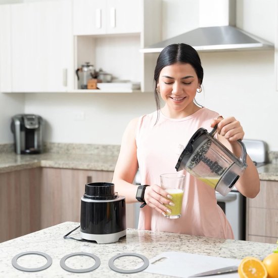 Blender O-Ring Vervangingsset van 4 Stuks, Rubber Grijs, Geschikt voor Goede Afsluiting en Compatibiliteit met Diverse Blender Merken — afbeelding 2