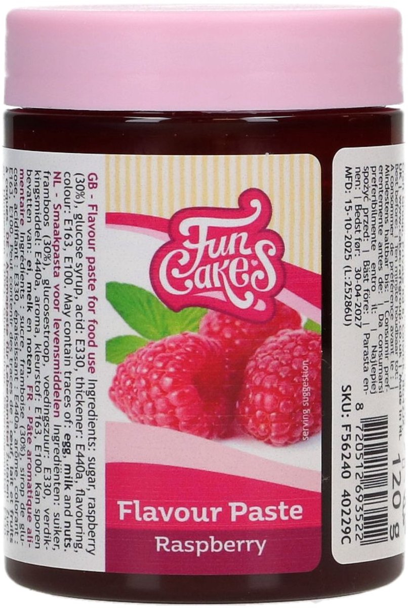 FunCakes Smaakpasta - Aroma - Framboos - 120g