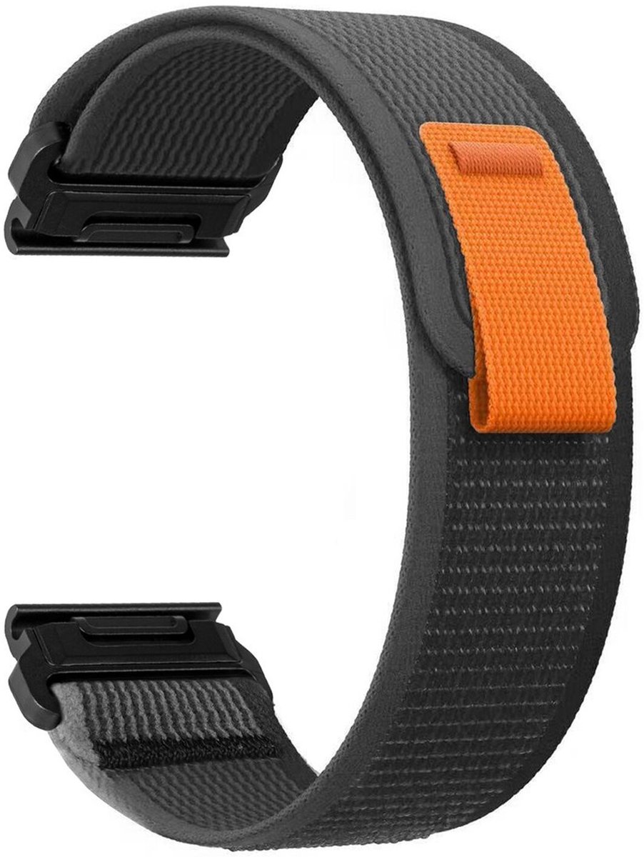 Universeel Horloge Bandje / Smartwatch Bandje 22MM - Verstelbaar - Nylon - Trail Loop - Grijs