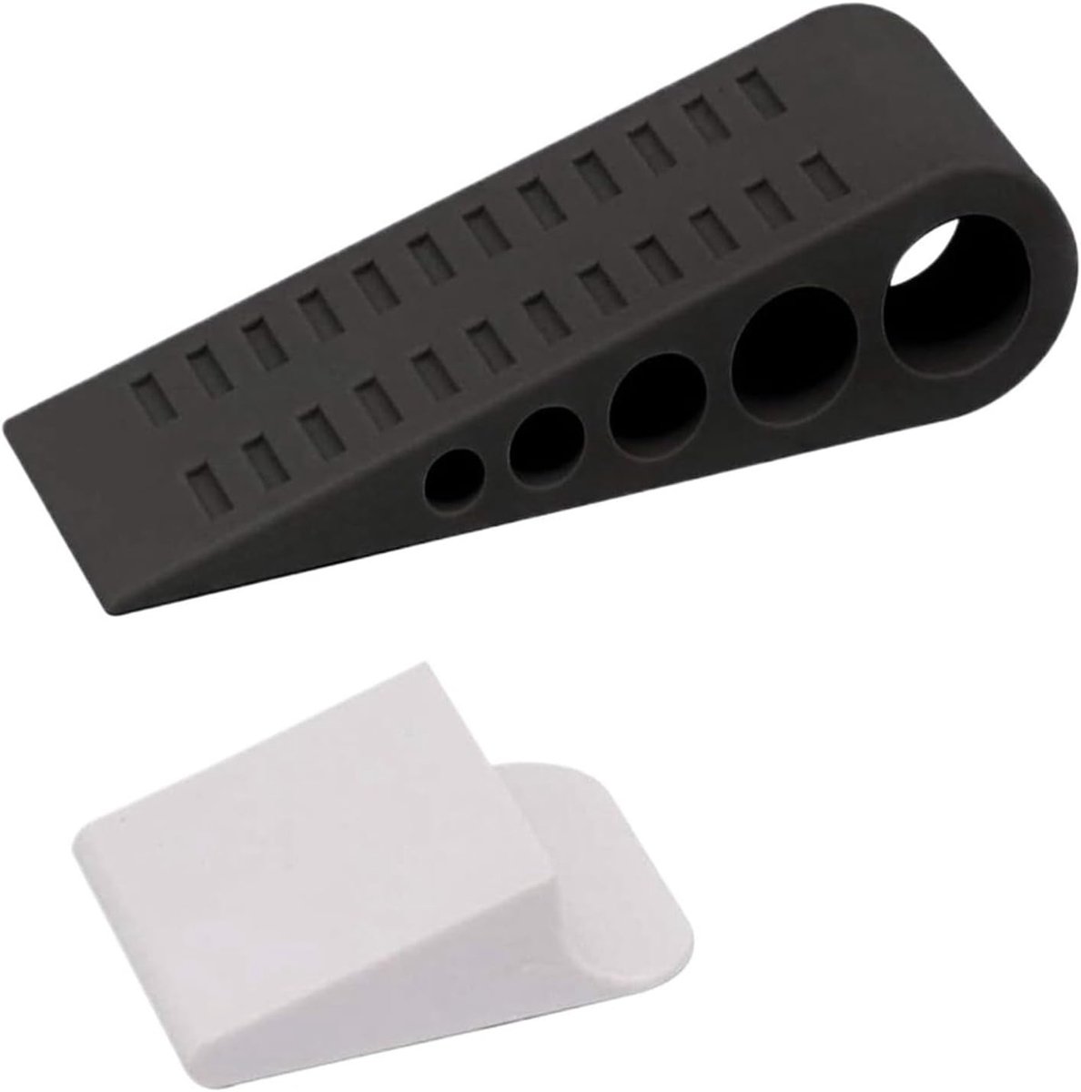 Deurstopper - Deurwig - Voorkomt dichtslaan - Spijkervrij - 124 cm - Zwart