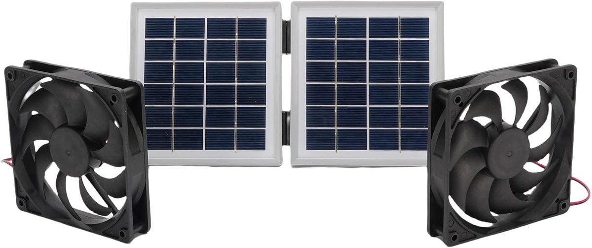 Zonne Ventilator Set - Afzuigventilator Zonne-energie - Ventilatie Buitenruimte - Regenbes