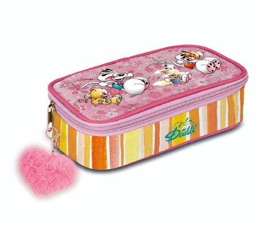 Diddl - etui - pennebox met sleutelhanger - Diddlina in roze