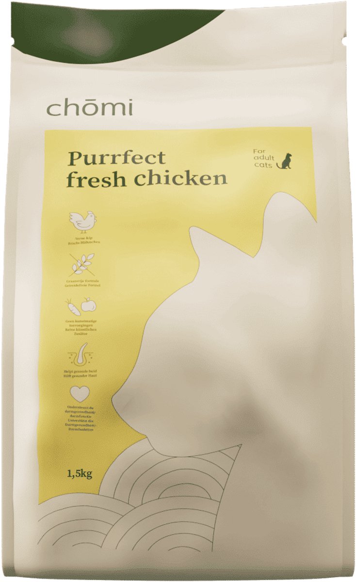 Chomi Pets - Kattenvoer Droogvoer - Kip - 3x3=9kg