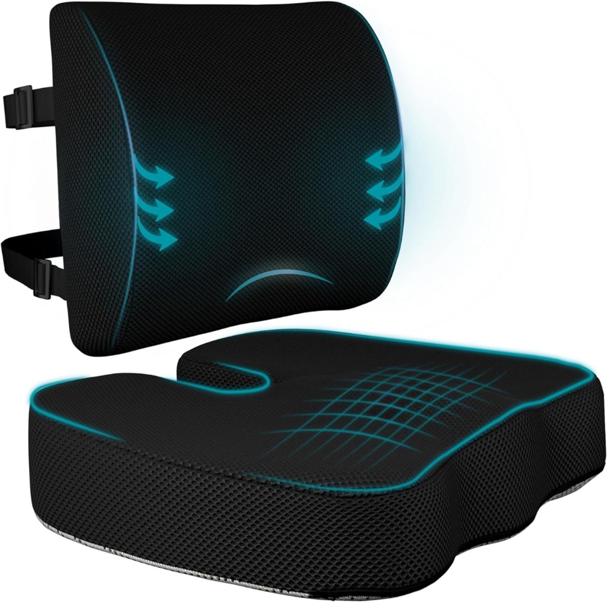 mavoa® rugkussen - traagschuim kussen - ergonomisch zitkussen